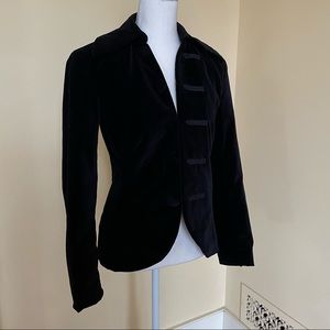 Black velvet English writing jacket Victorian
